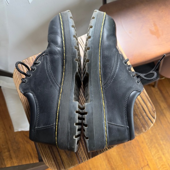 Dr. Martens Black Leather Oxford Shoes Men's Classic Uniform Workwear - Picture 7 of 10